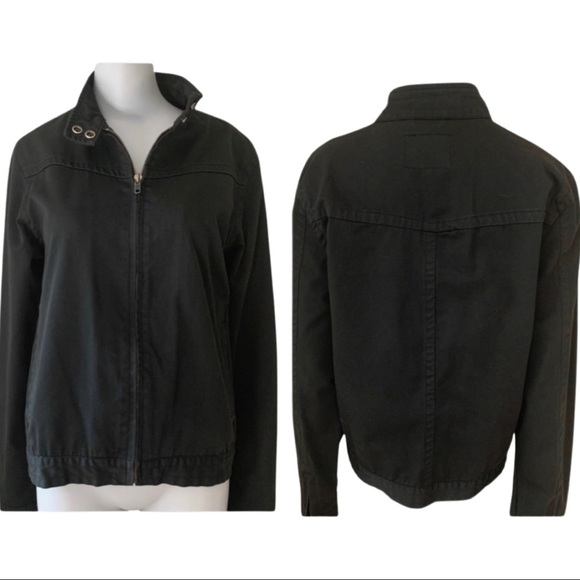 VOLCOM Frochickie Jacket Full Zip Twill Cotton Black Utility Size Large - Picture 16 of 16